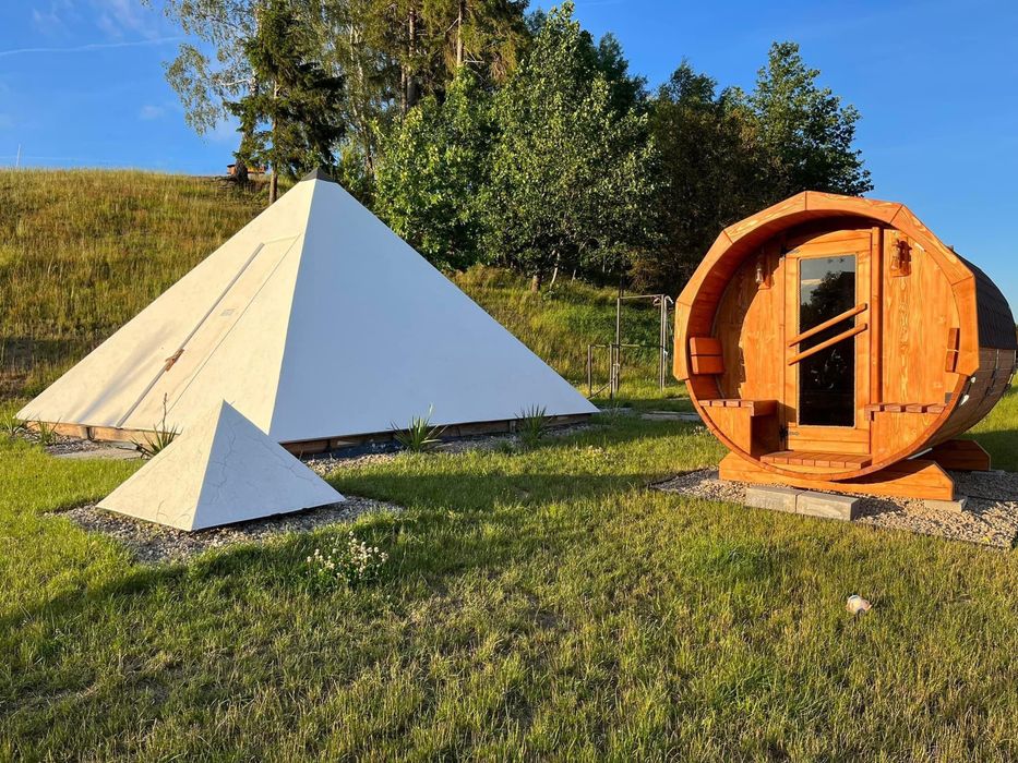 Domki Eden z balią Szwajcaria kaszubska mini zoo sauna