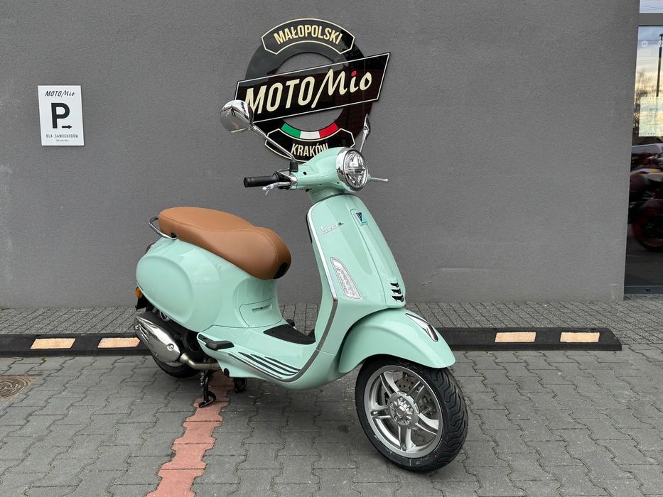 Vespa Primavera 125 Verde z brązową kanapą! 4 lata gwarancji! Od ręki! Moto Mio Kraków