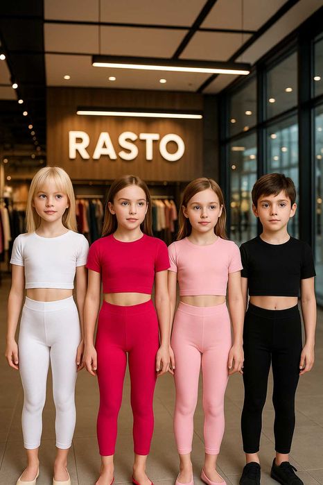 Костюм для дівчинки Faro Giardino – Топ + Велосипедки танці бавовна