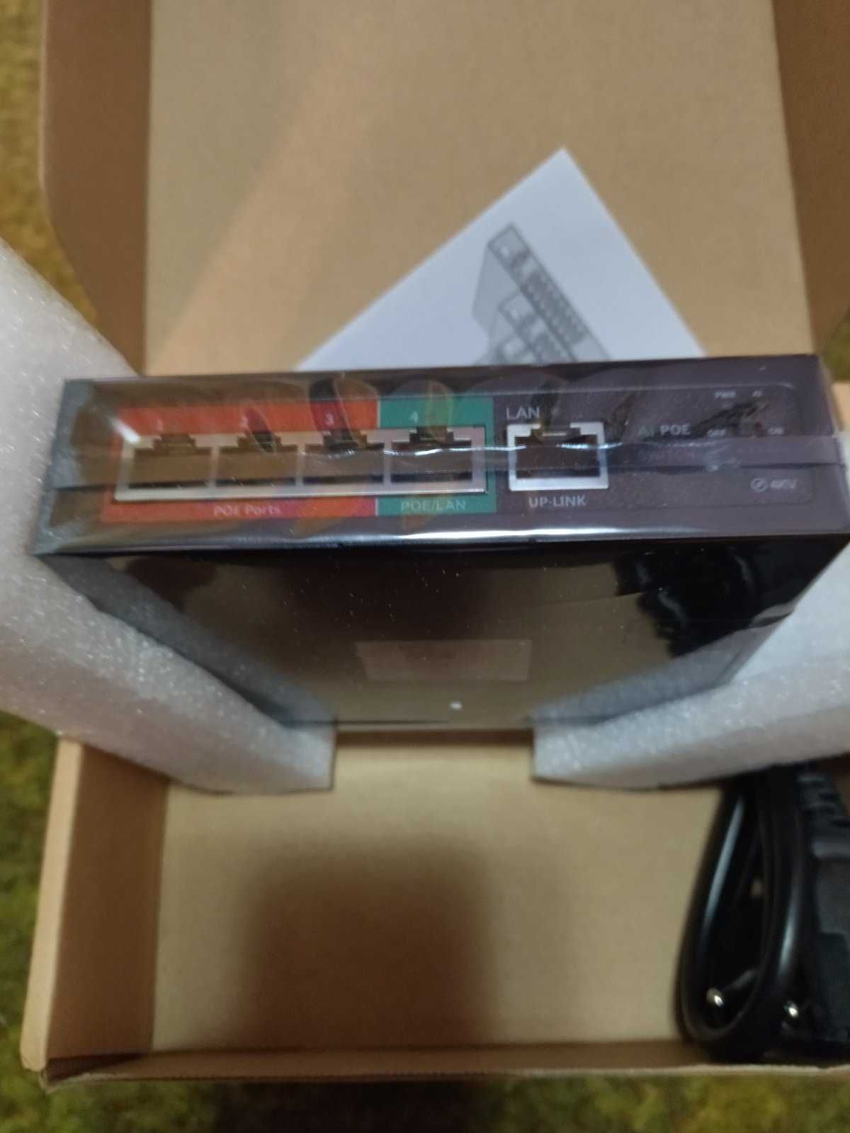 Комутатор POE SWITCH 204 DL (4+2) 52 В 52 Вт із внутрішнім б/ж