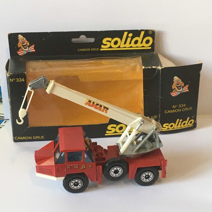 Brinquedo miniatura - CAMIÃO GRUA - SOLIDO