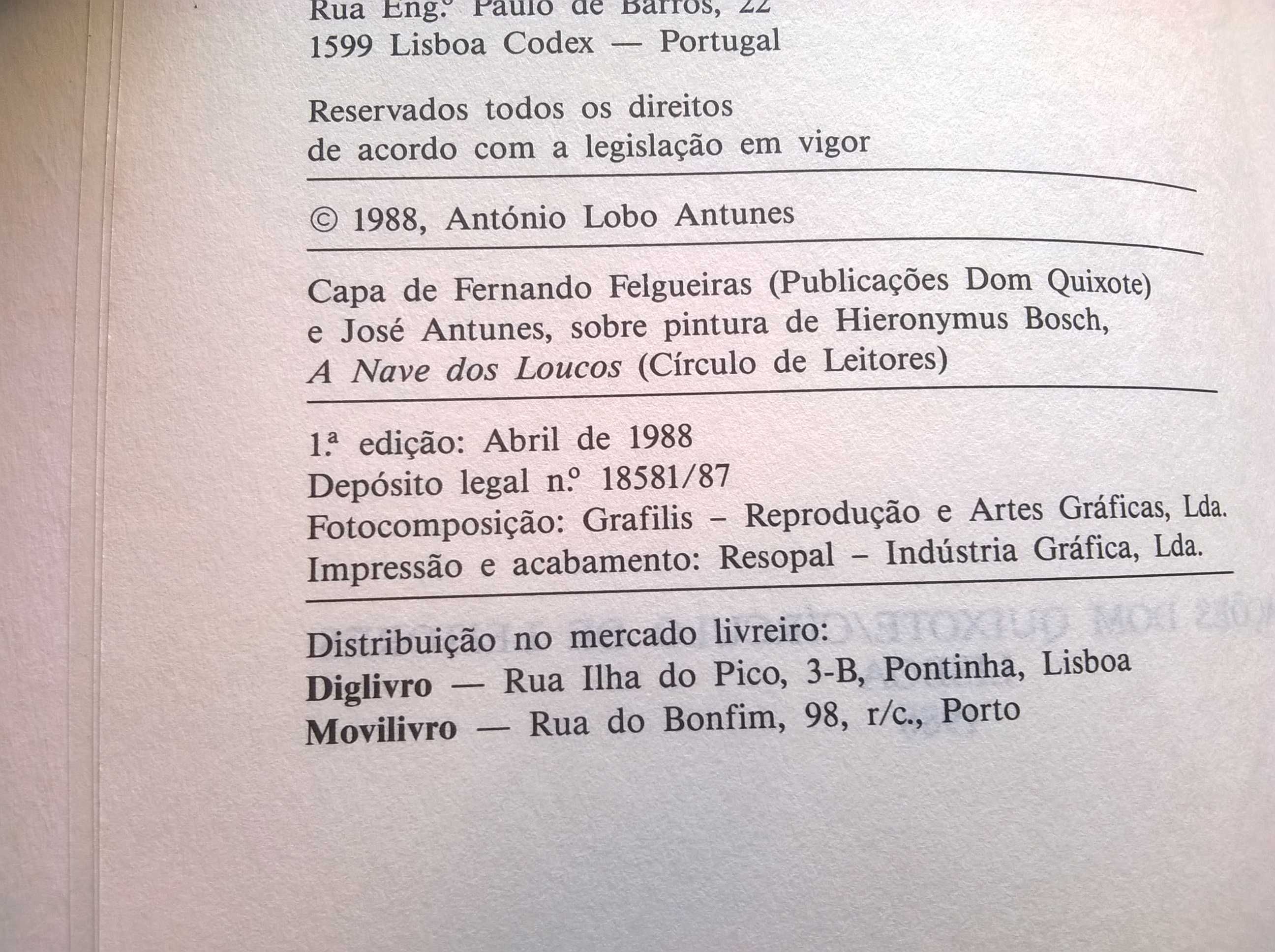 As Naus (1.ª ed.) - António Lobo Antunes