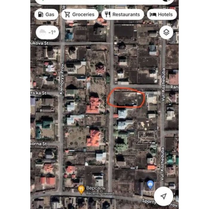 Ділянка під забудову, участок под застройку