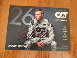Autograf - Daniił Kwiat Daniil Kvyat (F1) Formula One Formuła Jeden