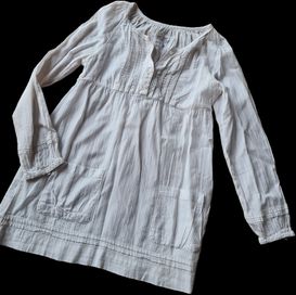 H&M biała bluzka,koszula galowa r.128