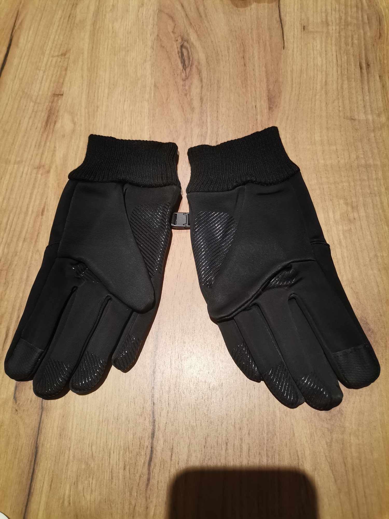 Nowe męskie czarne rękawiczki zimowe M