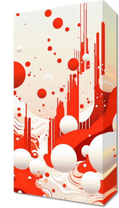 Obraz 20x40cm Krwiście Czerwone Wibracje