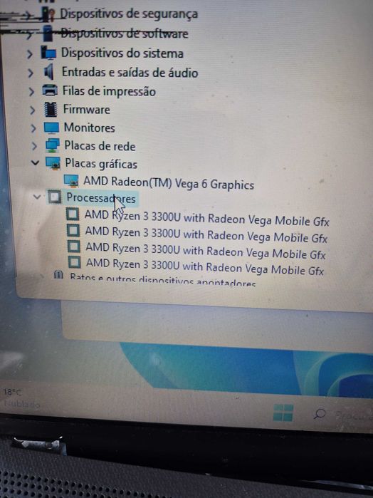 motherboard HP 255 G5 processador AMD rysen 3 3300U