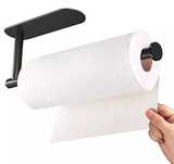 Stalowy uchwyt na ręcznik papierowy czarny AG883