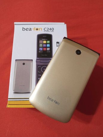 Telefon Komórkowy dla Seniora BEAFON C240 Dual-Sim w Kolorze Złotym