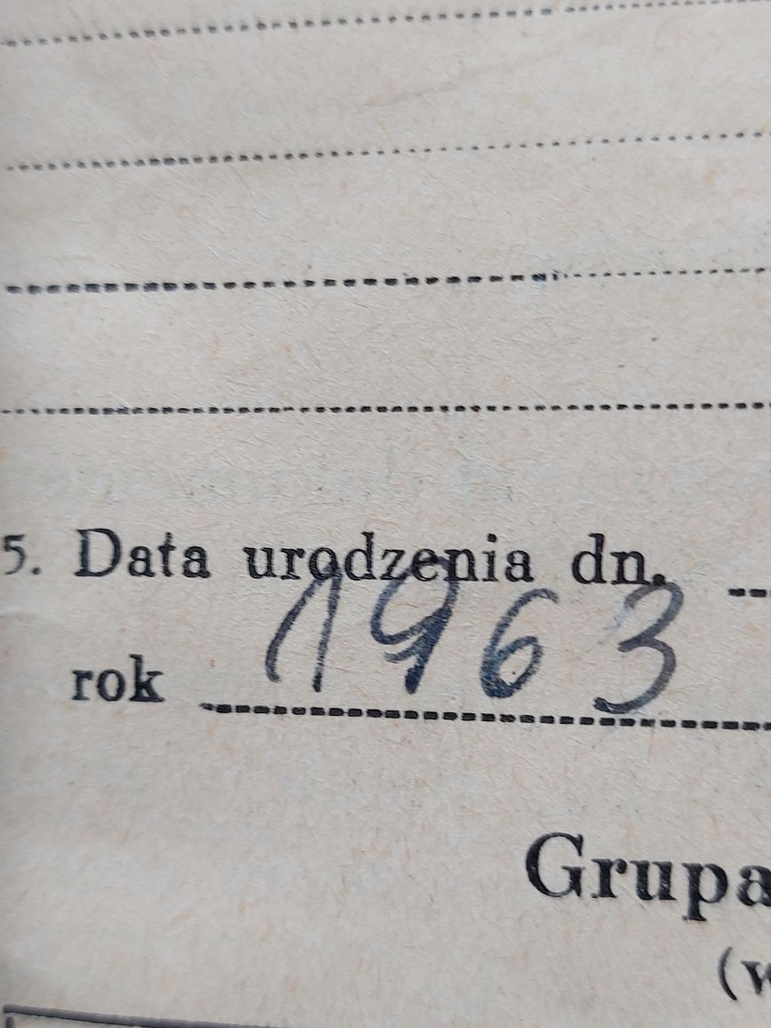 Stara książeczka zdrowia dziecka 1963rok