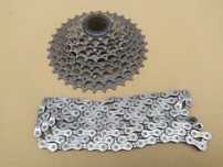 Napęd Kaseta Shimano Deore XTR CS-M970 + DuraAce CN-7701 Super Stan !
