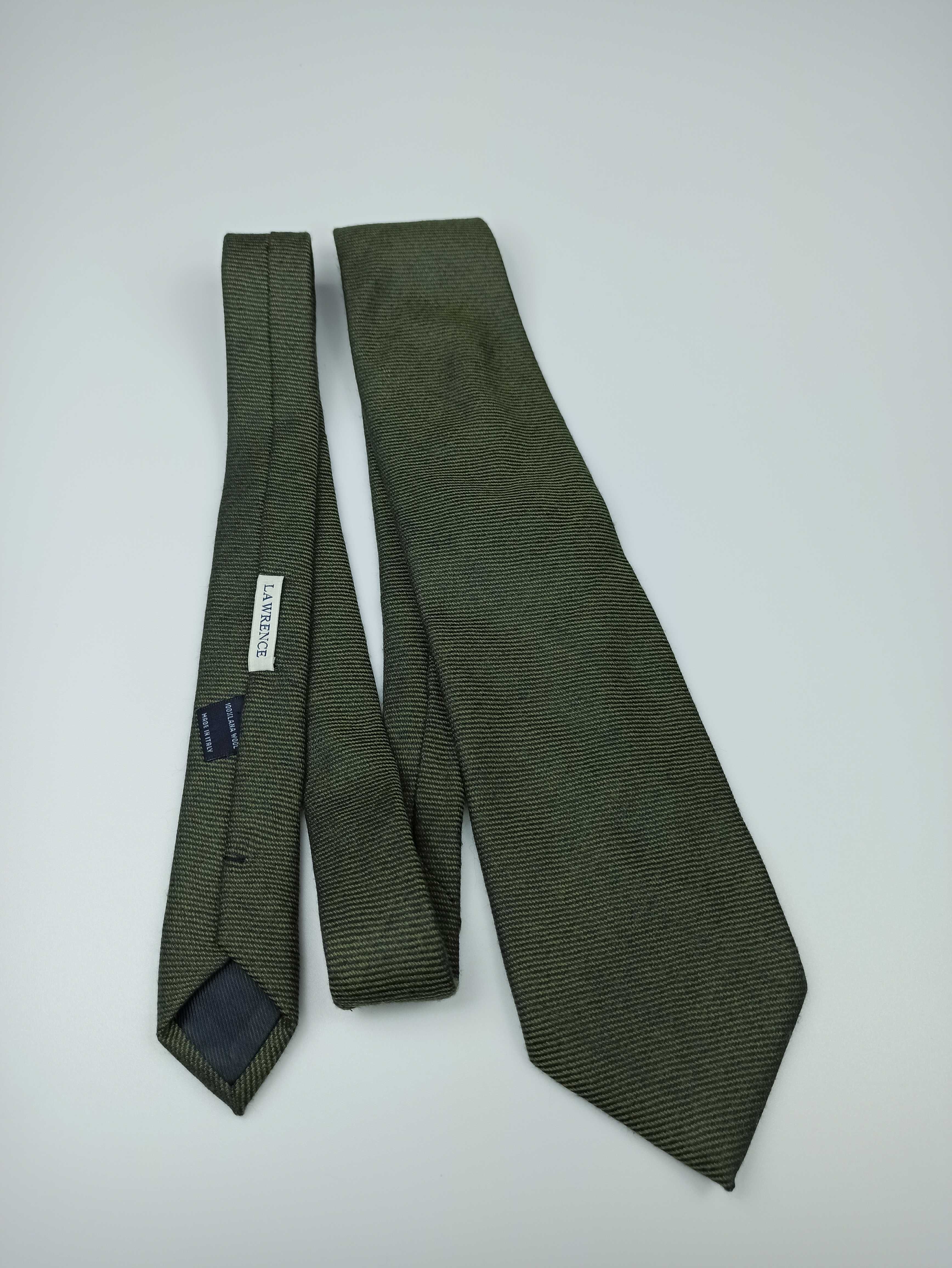 Lawrence zielony wełniany krawat