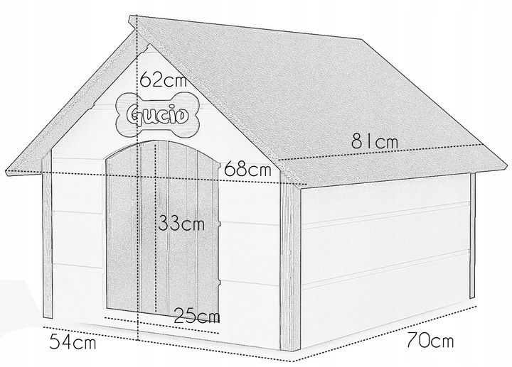 Ocieplana Buda Legowisko dla Psa Psów + kurtyna rozm. L