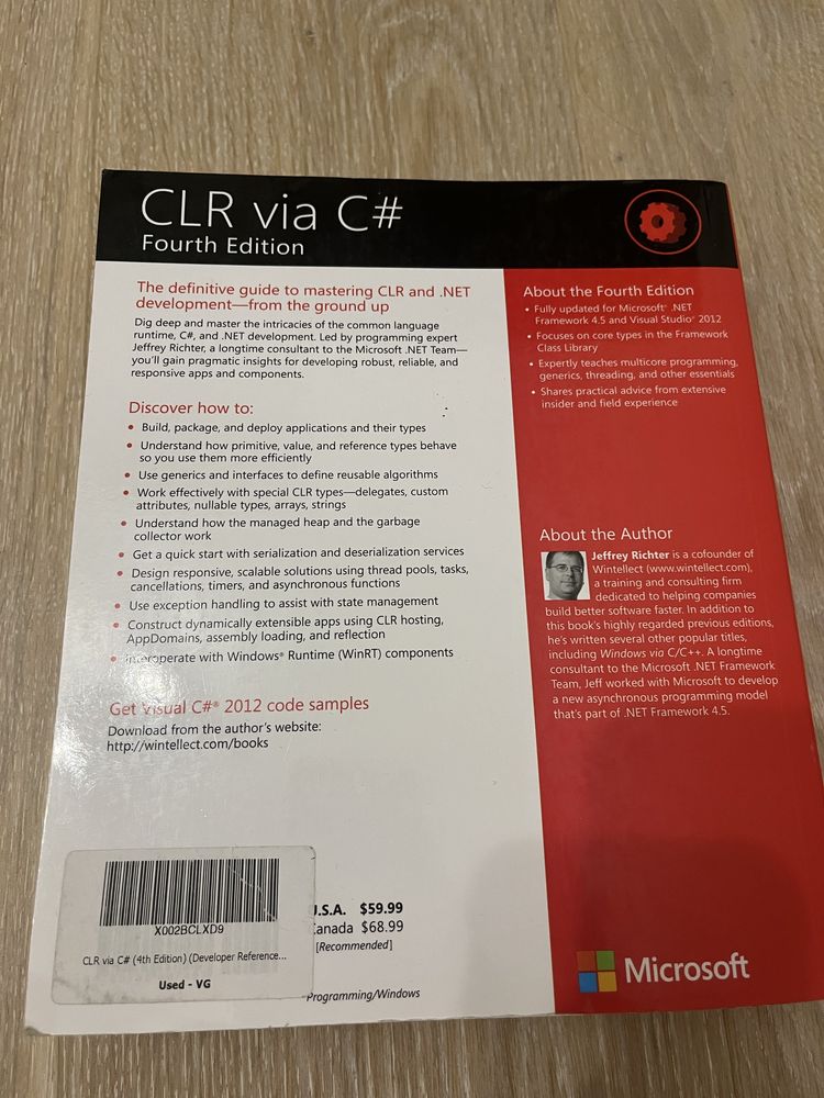 Książka CLR via C# Fourth Edition Jeffrey Richter