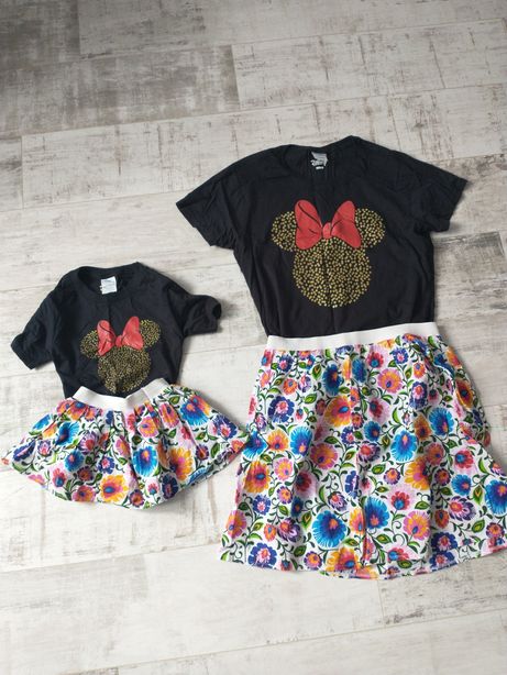 Zestaw dla mamy i córki komplet spódnica koszulka Miki