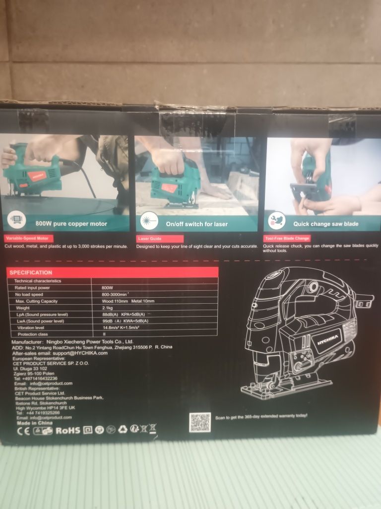 Wyrzynarka HYCHIKA 800W z laserem