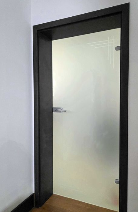 Drzwi szklane DRE Galla z ościeżnicą i okuciem WC stan idealny 90cm