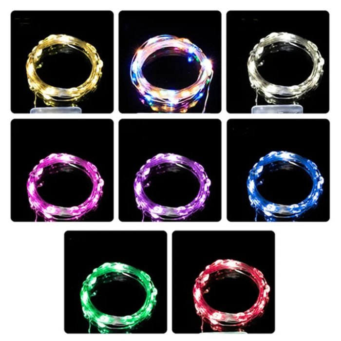 LED Гірлянда на батарейках Капля Роси Нитка Струна ГУРТ  найкраща ціна