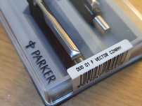 Zestaw  pióro i długopis Parker Duo 01 F Vector czarny