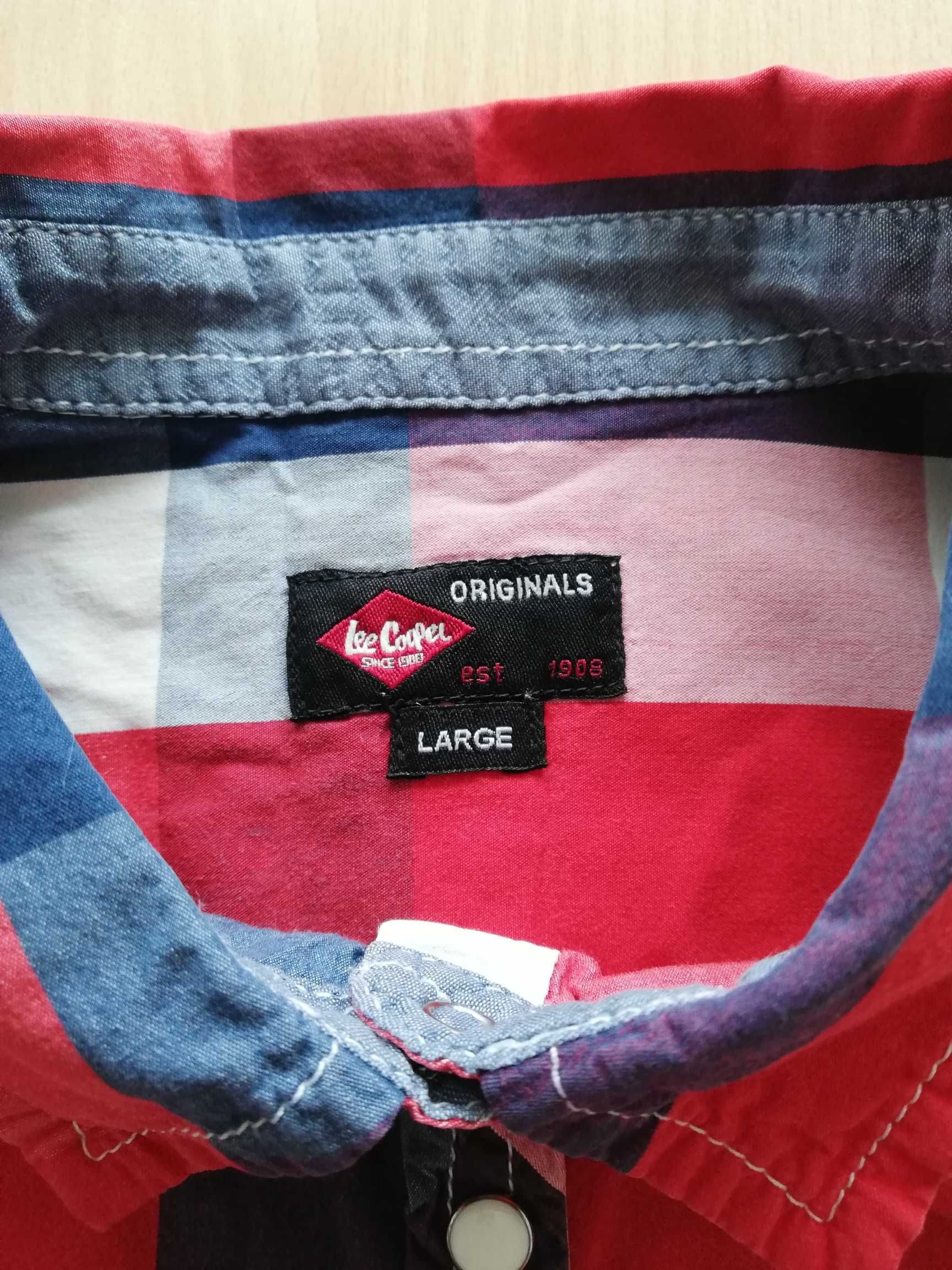 Lee Cooper czerwona koszula damska w kratę S