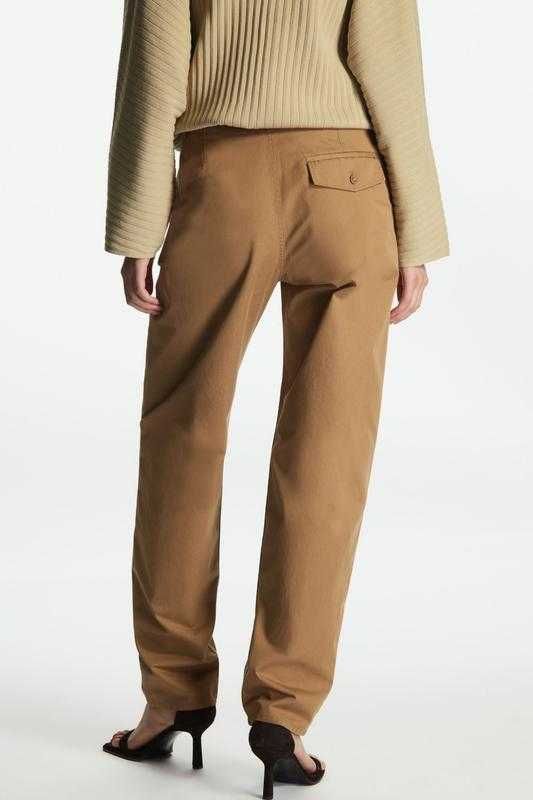 Новые свободные хлопковые коричневые брюки cos