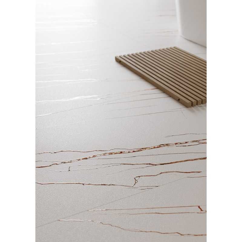 Gres Marquina white 60x120 lappato biały gres złote żyły miedź super