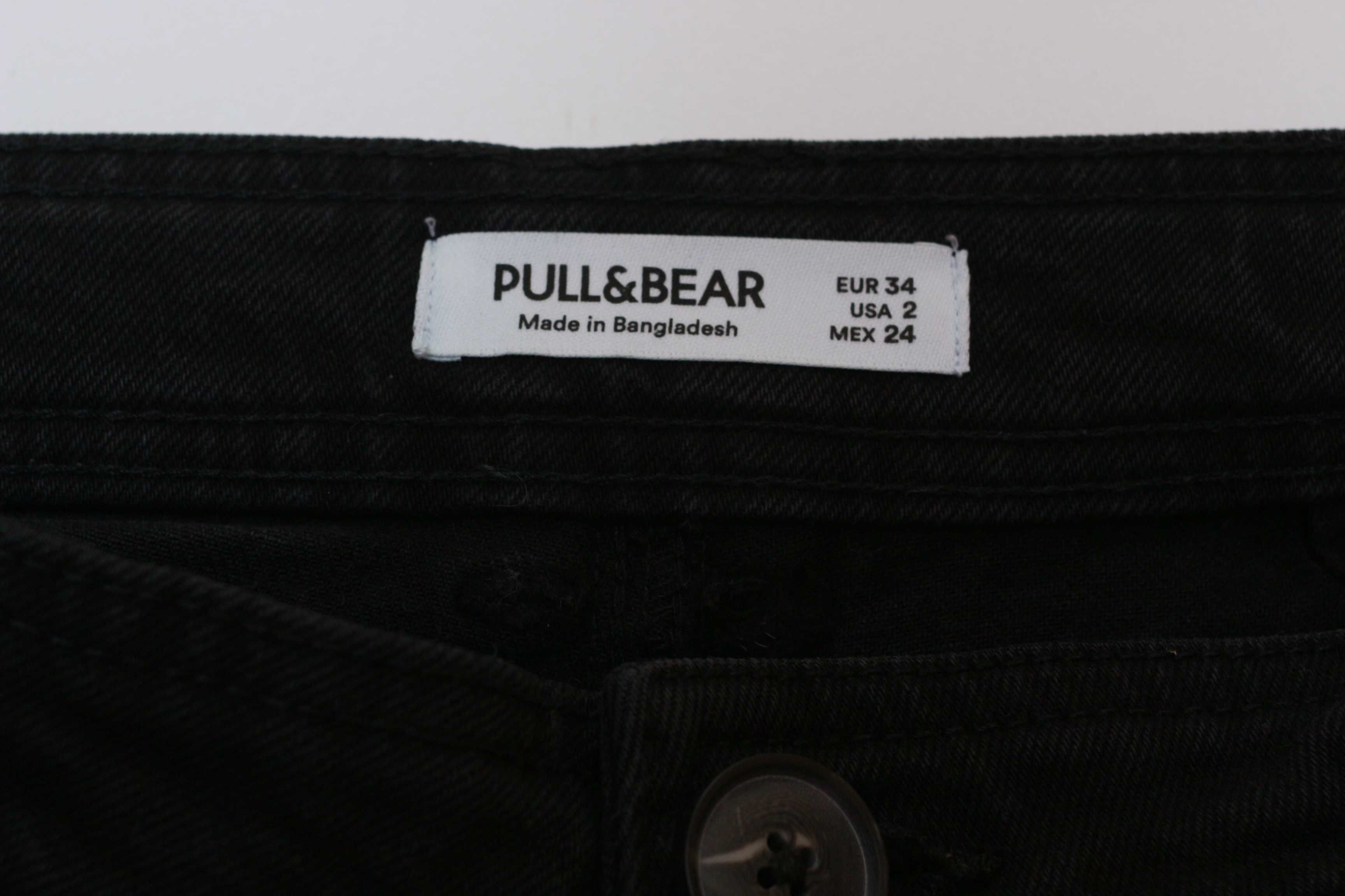 Czarne Jeansy Pull&Bear 34 XS