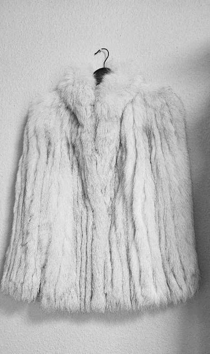 Futro z lisa w jasnym kolorze rozmiar 42