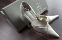 Ecru buty ślubne - Mark Shoes r. 35 jak 36