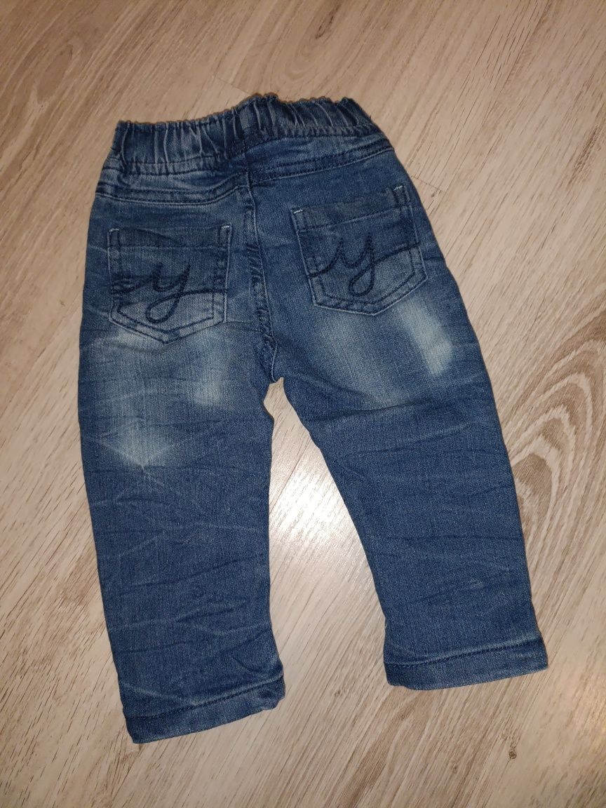 Spodnie jeansy na gumce rozmiar 68