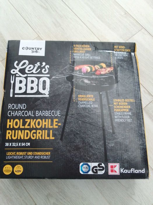 Grill okrągły na węgiel drzewny