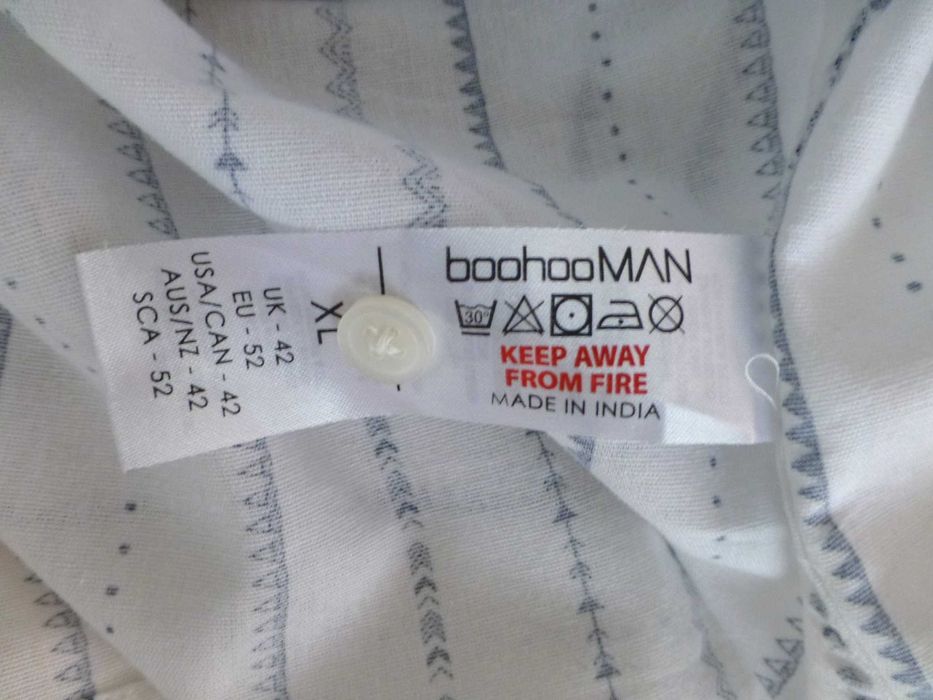 BoohooMAN męska letnia koszula z krótkim rękawem M