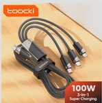 Toocki Kabel USB C 3 w 1 100W Typ C Szybkie ładowanie