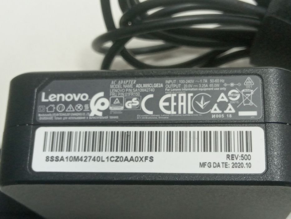 Блок питания для ноутбука Lenovo 20V-3.25A,   ADLX65CLGE2A.