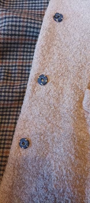 Płaszcz płaszczyk jesienny zimowy oversize ciepły teddy boucle Zara