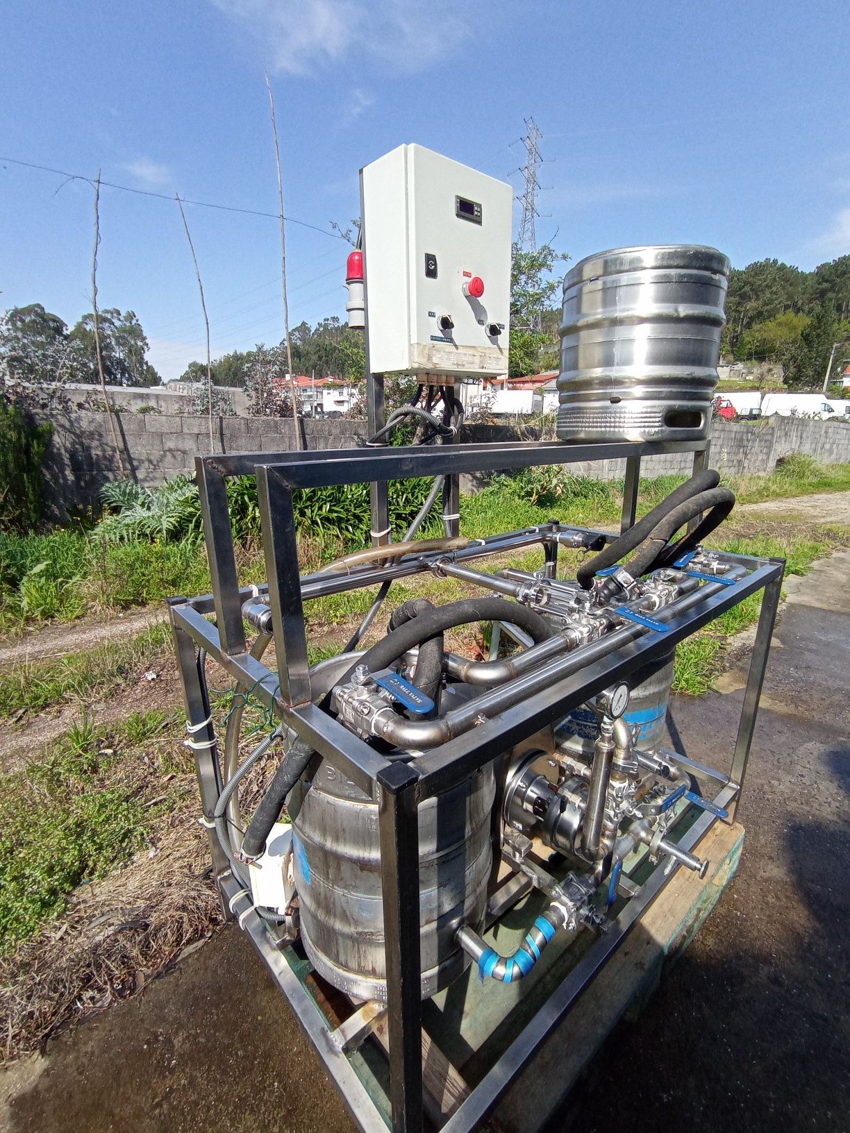 Maquina lavagem barris cerveja