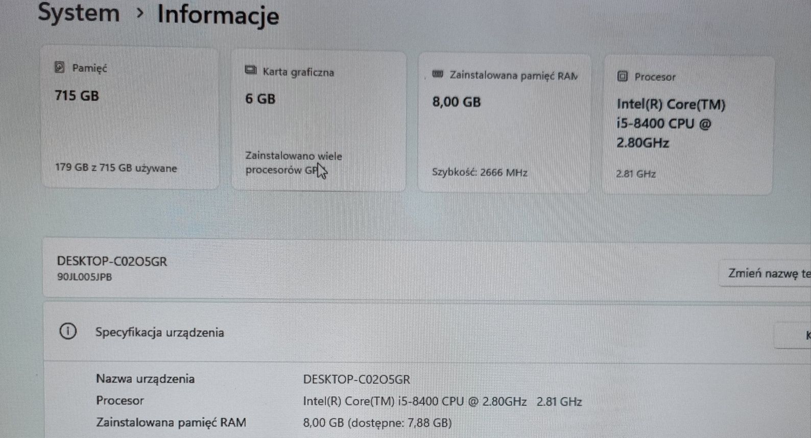 Komputer pc Gtx 1660 super