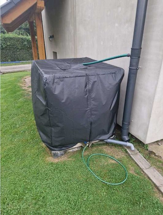 Całoroczny pokrowiec ETUI na zbiornik MAUZER IBC 1000L Oxford czarny