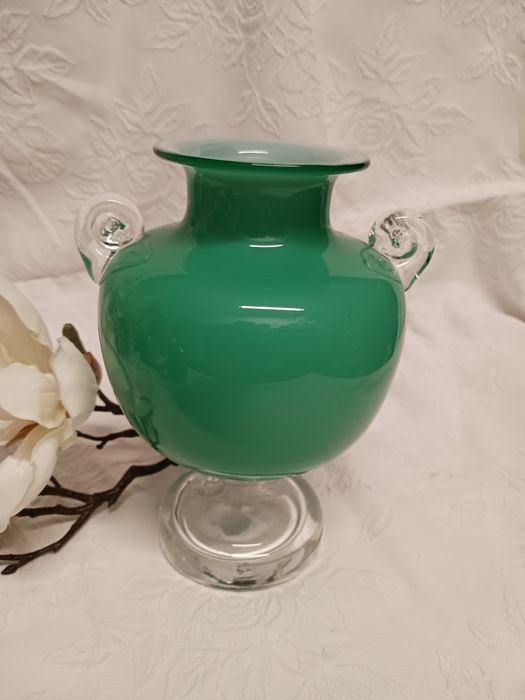 Wazon Tarnowiec zielony Jerzy Sluczan Orkusz szklo