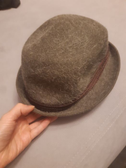 Oryginalny Kapelusz myśliwski z filcu Tonak Praha zielony khaki midi