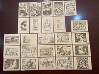 Autocolantes, "Desenhos da Prisão", da autoria de Álvaro Cunhal
