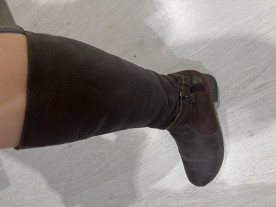 Зимові сапожки, чоботи натуральна шкіра 42р на широку ногу