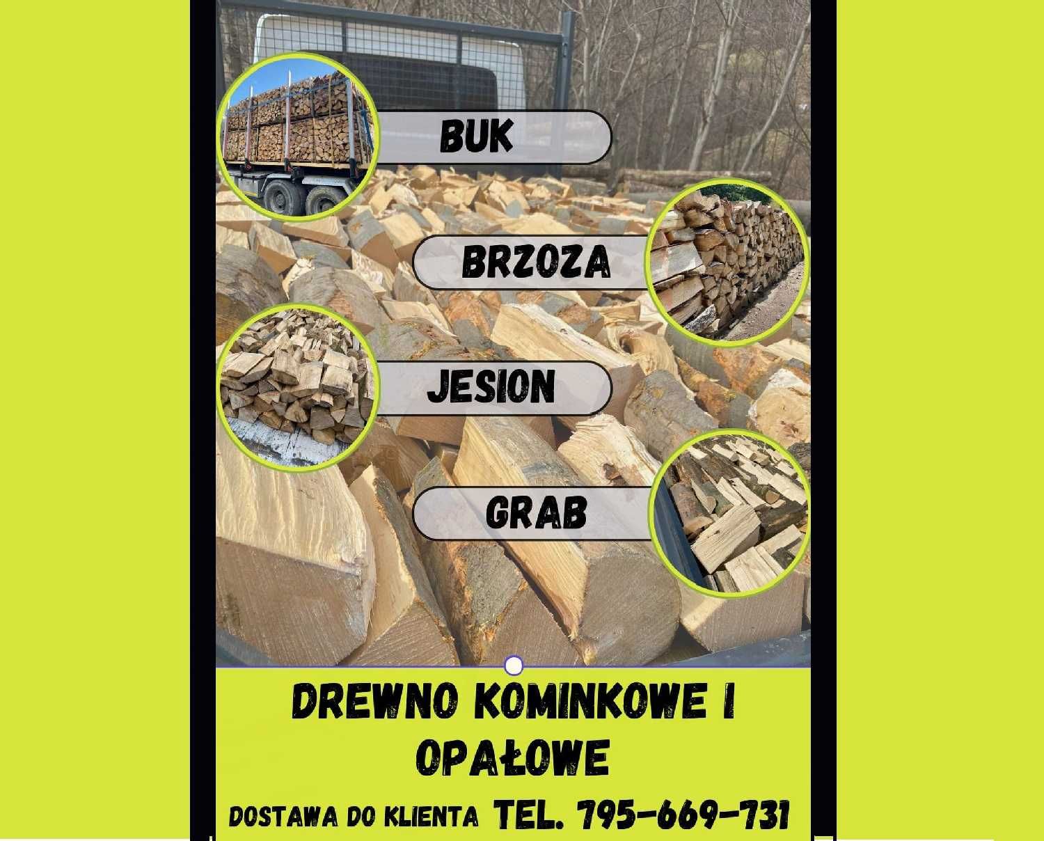 Drewno Opałowe BUK BRZOZA ŚWIERK Drewno Kominkowe z dowozem Producent