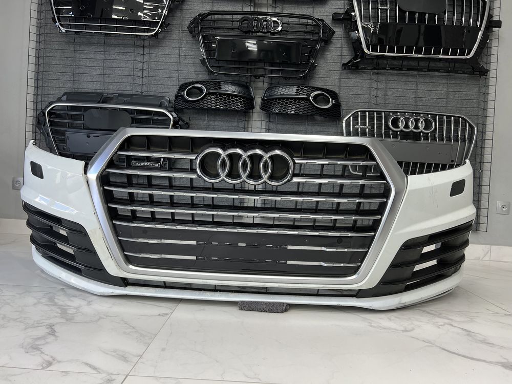 Бампер Передній AUDI Q7 4m S-Line 15- решітка sline б/у