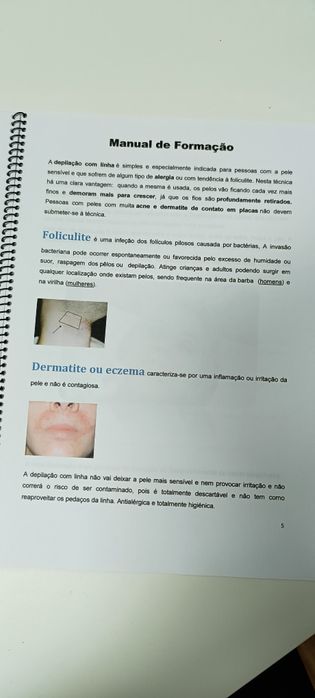 Manual de depilação a linha Threading