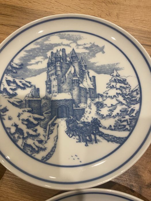 Porcelanowe talerze zimowe Hutschenreuther