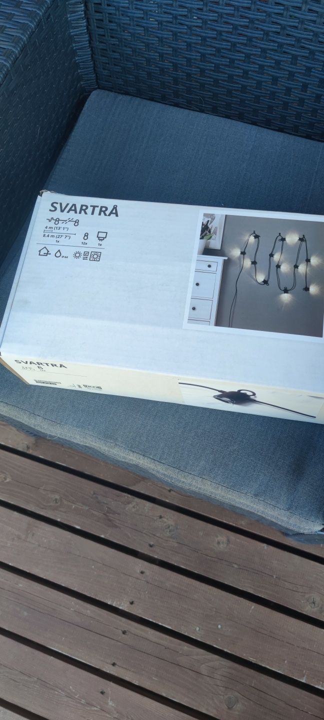 Girlanda lampki zewnętrzne Ikea Svartra