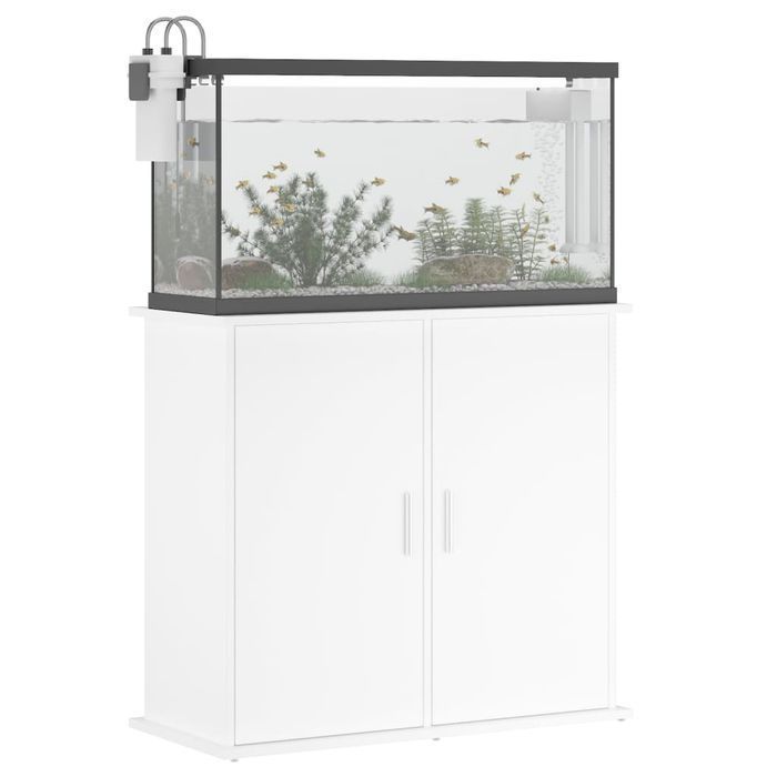 vidaXL Szafka pod akwarium, biała, 81x36x73cm, materiał drewnopochodny