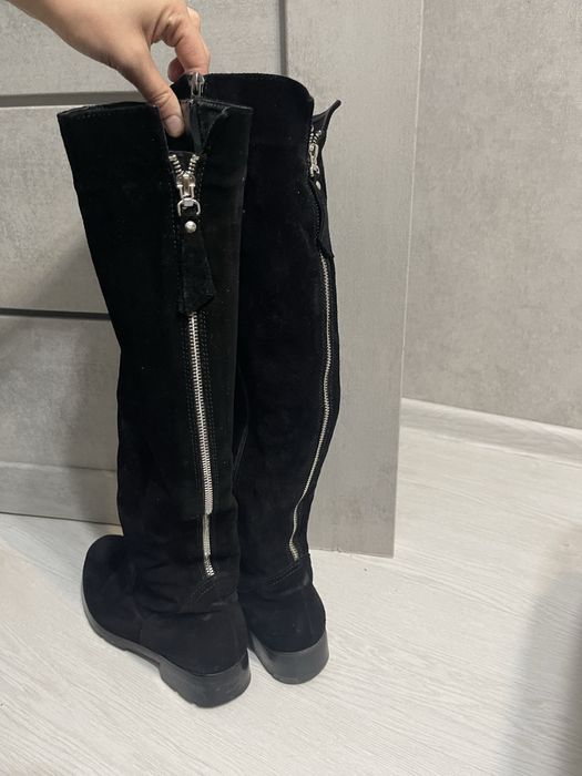 Жіночі замшеві сапожки осінній 39 розмір , зимові жіночі сапочки